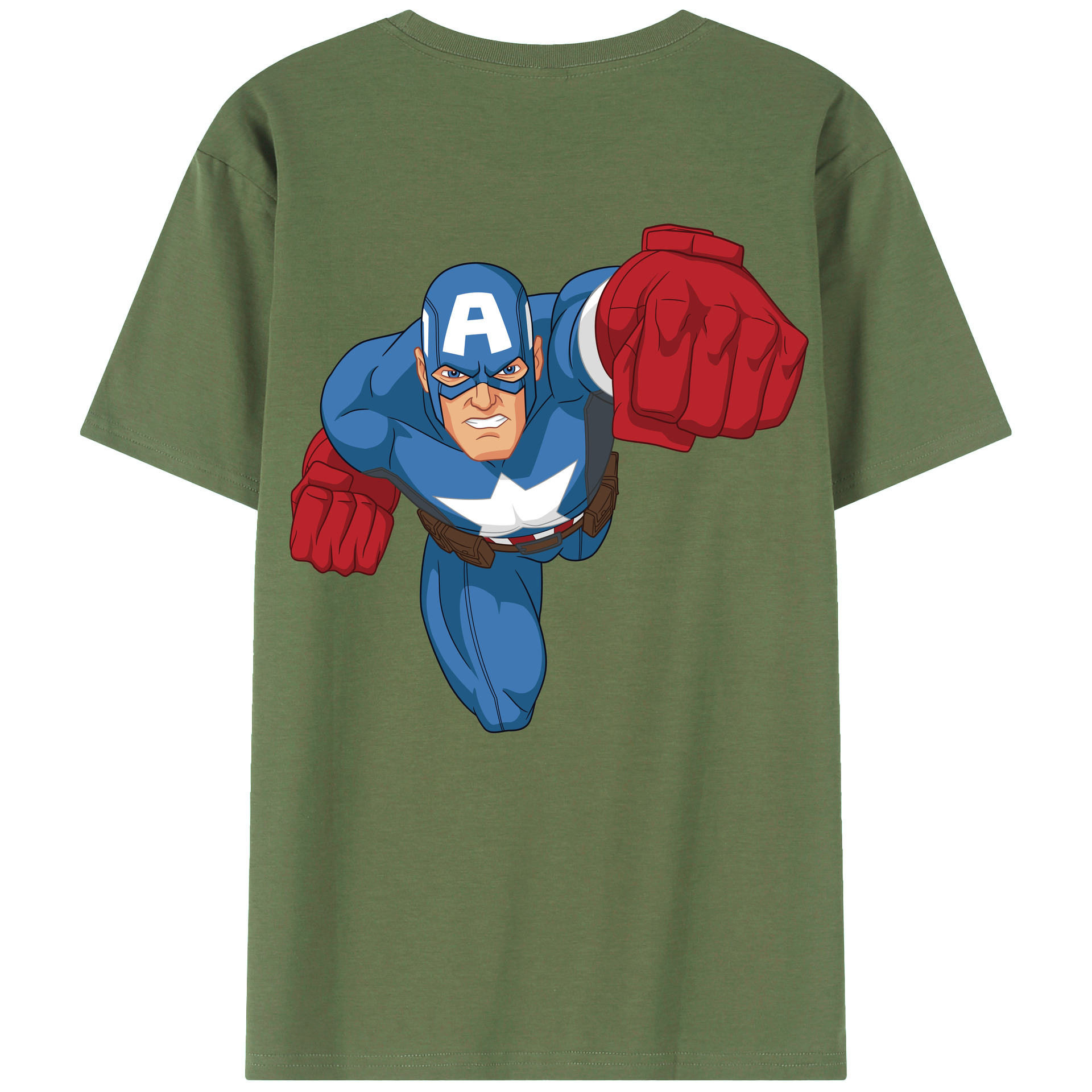 （画像用） アベンジャーズ The Avengers 綿100％ メンズ半袖Tシャツ（バックプリント） 通気性